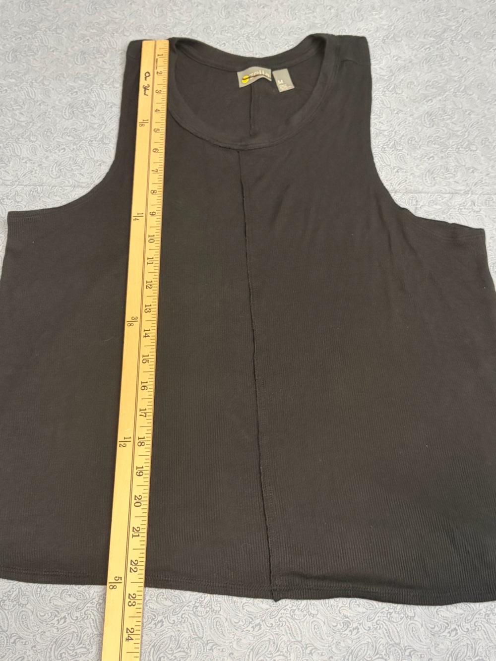 Zella Black Loose Fir Racerback Muscle Tank Medium - Picture 5 of 8